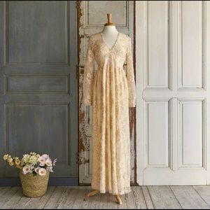 Champagne Lace Gown by Elestory, NWT